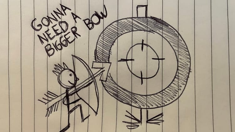 An Archer with a massive bow
